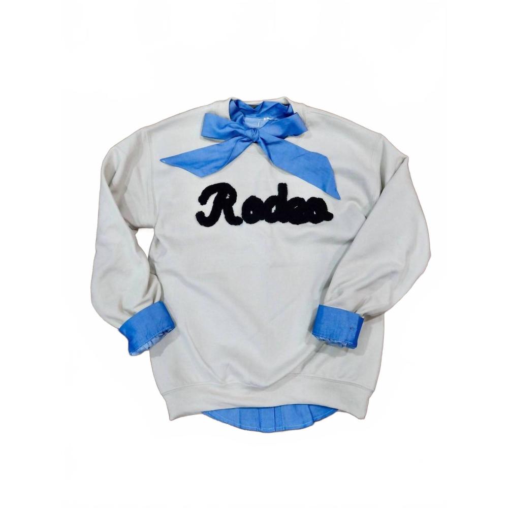 NEW BLING A GOGO rodeo sweatshirt in beige